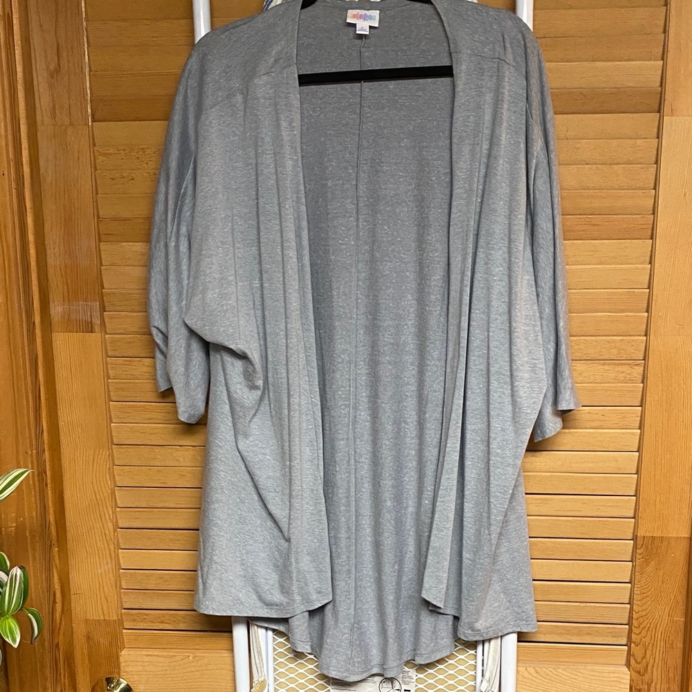 LuLaRoe Gray Open Front Cardigan